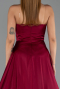 Abendkleid Lang Satin Pflaume ABU6553