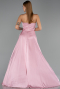 Abendkleid Lang Satin Puder ABU6553