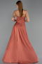 Abendkleid Lang Satin Zimtfarben ABU6553