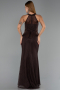 Abendkleid Lang Spitze Braun ABU6425