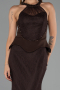 Abendkleid Lang Spitze Braun ABU6425