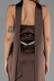 Abendkleid Lang Satin Braun ABU6554