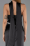Abendkleid Lang Satin Schwarz ABU6554