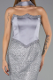 Abendkleid Lang Perlenbesetzt Anthrazit ABU6238