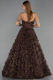 Abendkleid Lang Braun ABU6408