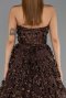 Abendkleid Lang Braun ABU6408