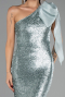 Abendkleid Lang Schuppig Minzgrün ABU6559