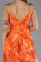 Abschlusskleid In Übergröße Lang Orange ABU6558