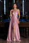 Abendkleid Lang Satin Puder ABU6553