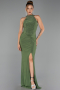 Abendkleid Lang Öl Grün ABU5422