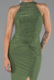 Abendkleid Lang Öl Grün ABU5422