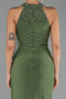 Abendkleid Lang Öl Grün ABU5422