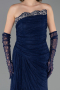 Abendkleid Lang Spitze Marineblau ABU6562