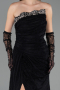 Abendkleid Lang Spitze Schwarz ABU6562