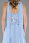 Abendkleid Lang Chiffon Eisblau ABU6391