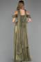 Abendkleid Lang Chiffon Khaki ABU6563