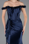 Abendkleid Lang Marineblau ABU6565