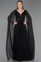 Abendkleid Lang Chiffon Schwarz ABU6566