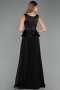 Abendkleid Lang Chiffon Schwarz ABU6568