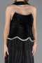Abendkleid Lang Chiffon Schwarz ABU6570