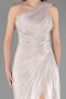 Abschlusskleid Lang Chiffon Beige ABU6622