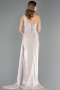 Abschlusskleid Lang Chiffon Beige ABU6622