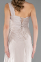 Abschlusskleid Lang Chiffon Beige ABU6622