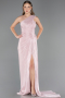 Abschlusskleid Lang Chiffon Puder ABU6622