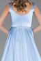 Abschlusskleid Lang Satin Eisblau ABU6572