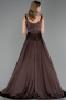 Abschlusskleid Lang Satin Braun ABU6572