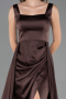 Abschlusskleid Lang Satin Braun ABU6572