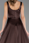 Abschlusskleid Lang Satin Braun ABU6572