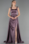 Abschlusskleid Lang Satin Lavendel ABU6572