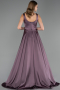 Abschlusskleid Lang Satin Lavendel ABU6572