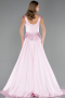 Abschlusskleid Lang Satin Puder ABU6572