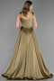 Abschlusskleid Lang Satin Öl Grün ABU6572