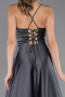 Abschlusskleid Lang Satin Anthrazit ABU6573