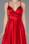 Abschlusskleid Lang Satin Rot ABU6573