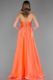 Abschlusskleid Lang Satin Koralle ABU6573