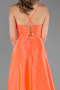 Abschlusskleid Lang Satin Koralle ABU6573