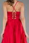 Abschlusskleid Lang Satin Kirschrot ABU6573