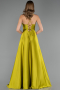 Abschlusskleid Lang Satin Öl Grün ABU6573