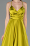Abschlusskleid Lang Satin Öl Grün ABU6573