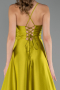 Abschlusskleid Lang Satin Öl Grün ABU6573