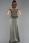 Abendkleid im Meerjungfrau-Stil Lang Satin Khaki ABU6574