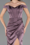 Abendkleid im Meerjungfrau-Stil Lang Satin Lavendel ABU6574
