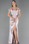 Abendkleid im Meerjungfrau-Stil Lang Satin Nerzbraun ABU6574