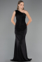 Abendkleid Lang Schwarz ABU6579