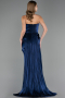 Abschlusskleid Lang Chiffon Marineblau ABU6580