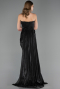 Abschlusskleid Lang Chiffon Schwarz ABU6580